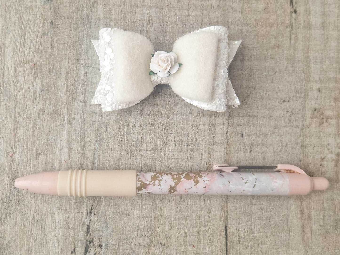 Small Pastel Hair bows with Flower Personalise choose your own colour and quantity. Perfect gift or hair accessory Flower girl or toddler.