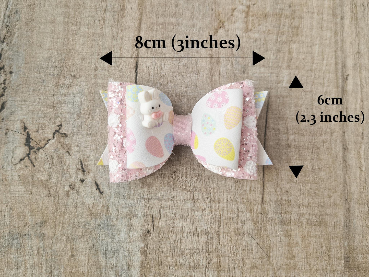 Easter Bunny Hair bow for toddler/ Girls. Easter gift basket filler