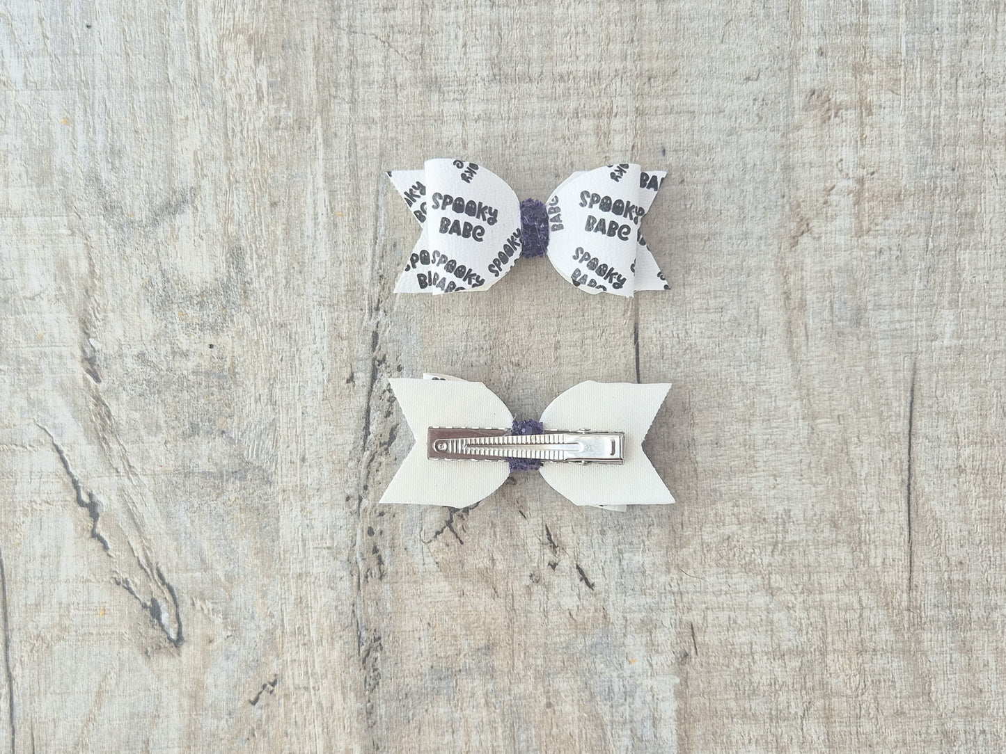 Spooky Babe Pigtail set, 2 hair bows and 2 x snap clips