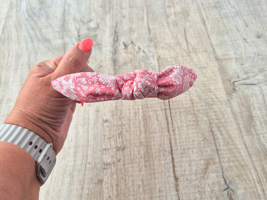 Pink Floral Knot Hair Band