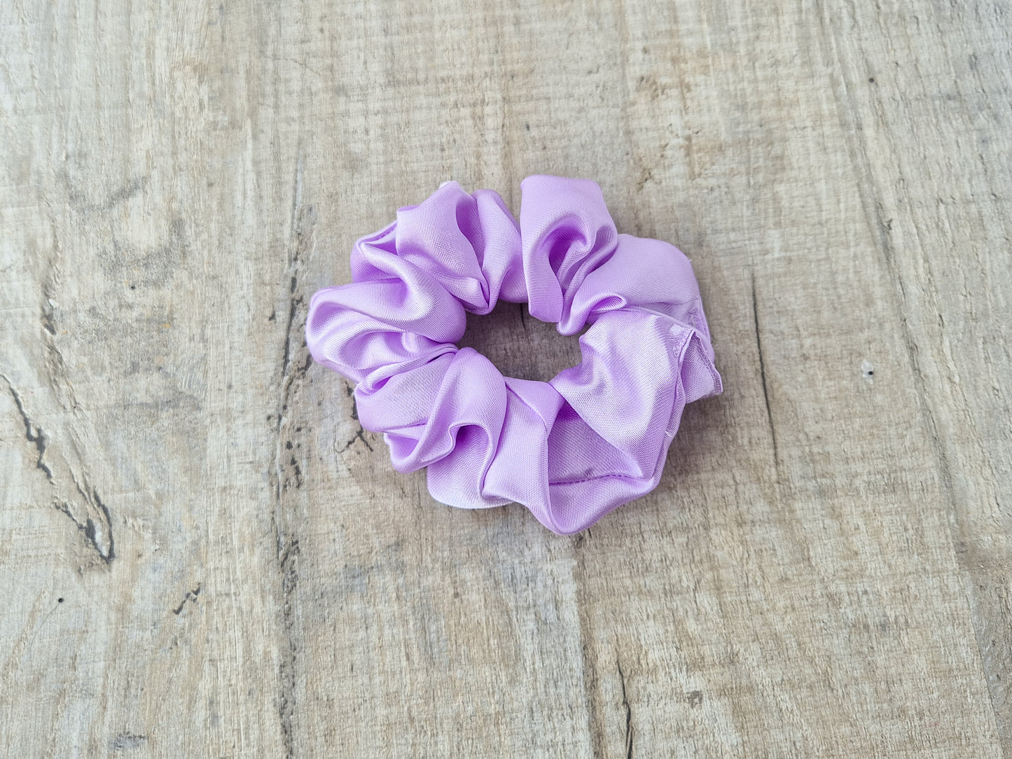 Lilac Satin Scrunchie