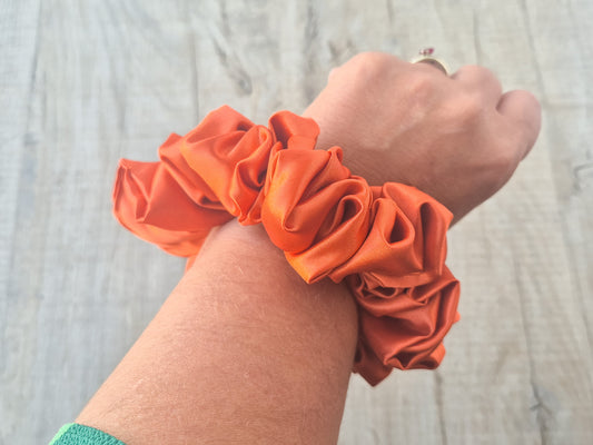 XL Satin Scrunchie – Orange (Autumn Collection)