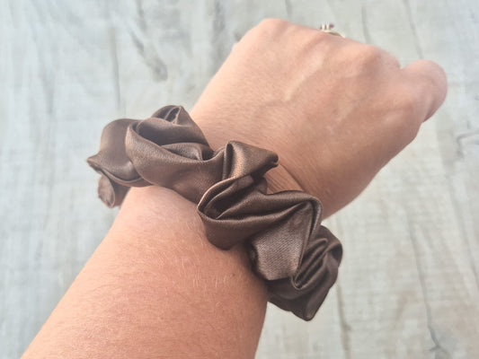 Satin Scrunchie – Chocolate (Autumn Collection)