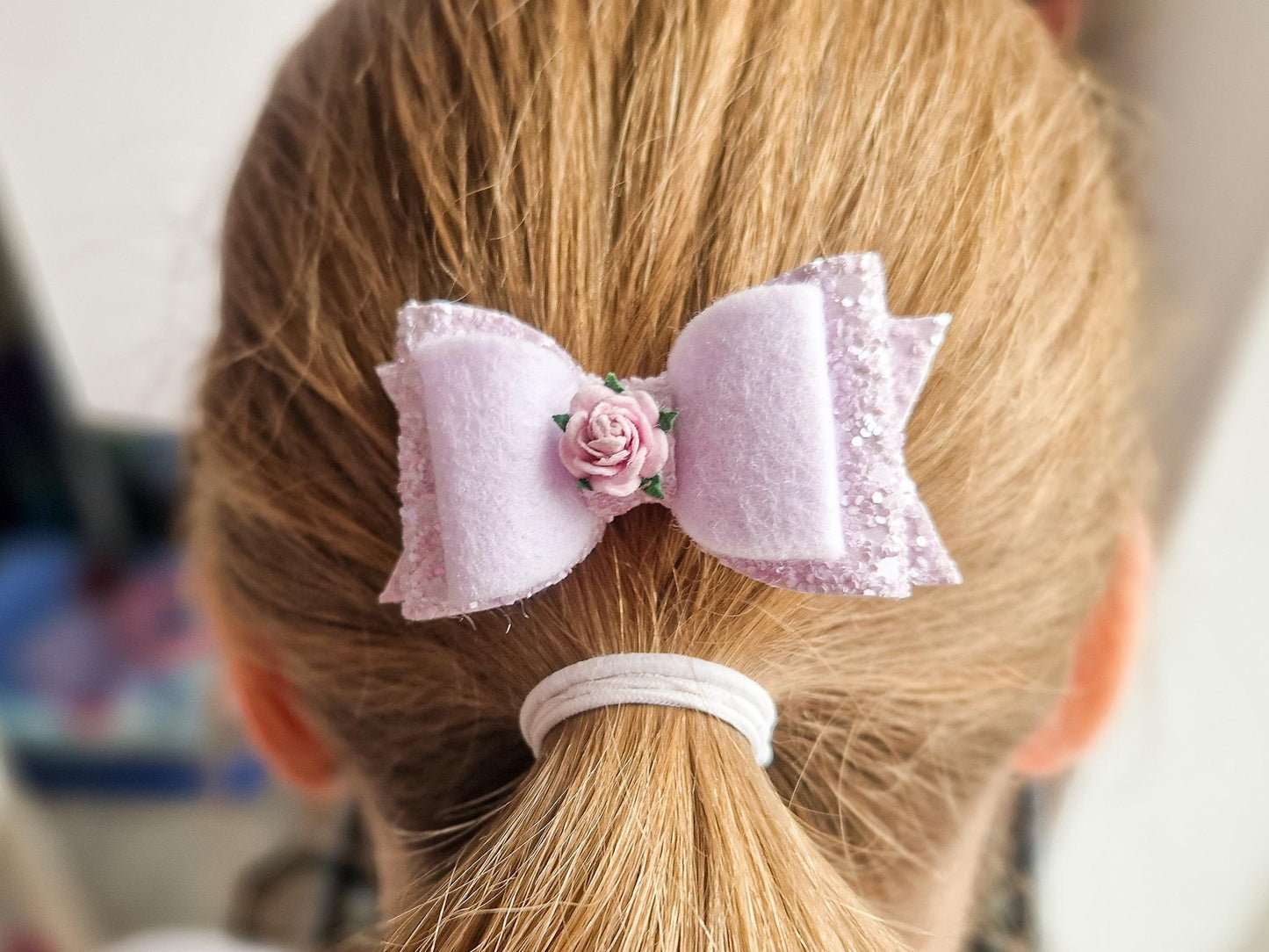 Small Pastel Hair bows with Flower Personalise choose your own colour and quantity. Perfect gift or hair accessory Flower girl or toddler.