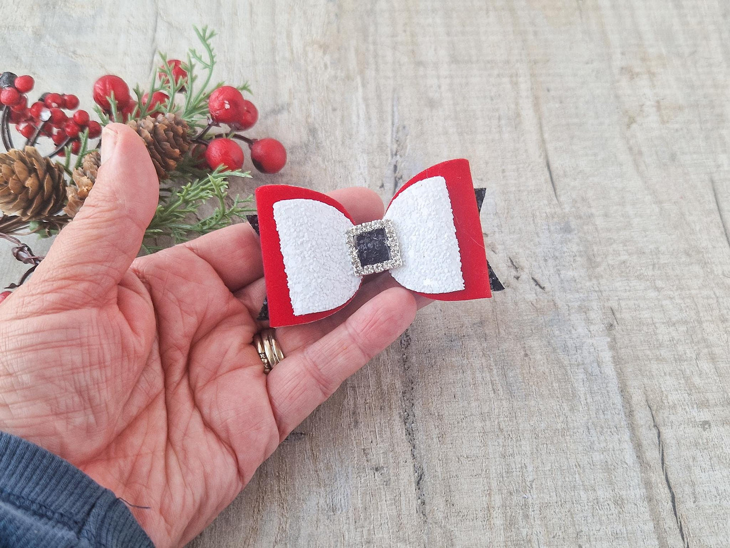 Christmas Santa Hair Bow