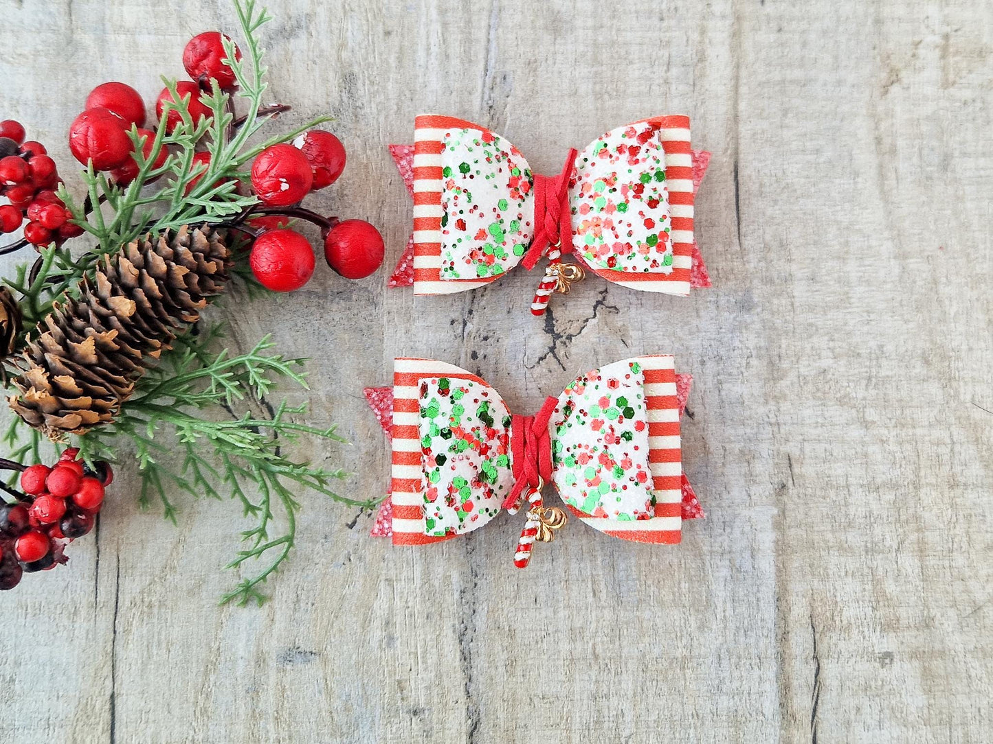 Candy Cane Christmas Hair bow