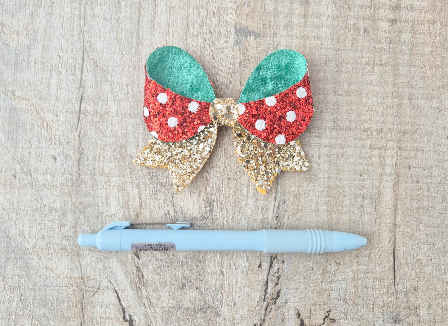 Christmas Hair bow for Girls. Naughty Elf style Hair bow, the perfect accessory for older girls upwards