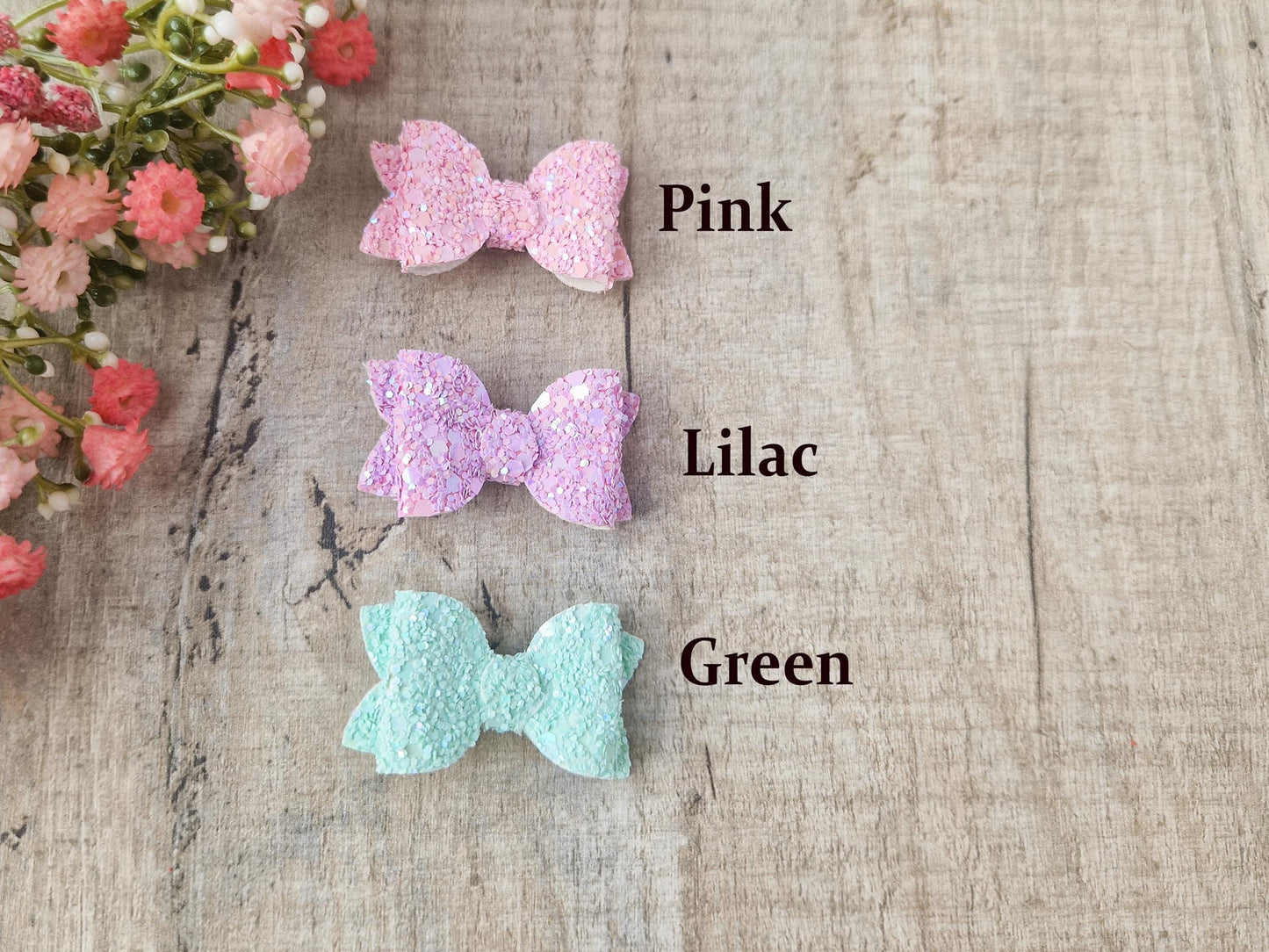 Mini Baby Hair bow/Hair clip for Baby Girl comes as a Pair. Ideal for Pigtails or Clipping Fringes. A Gift basket Filler Idea for a Girl.