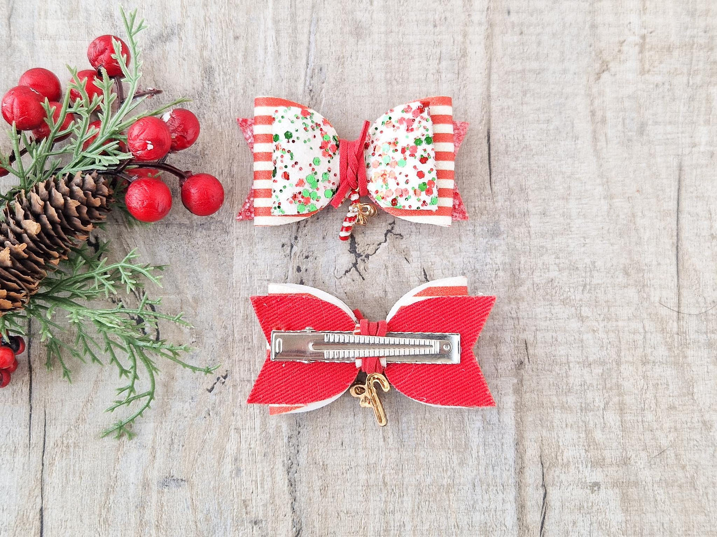 Candy Cane Christmas Hair bow