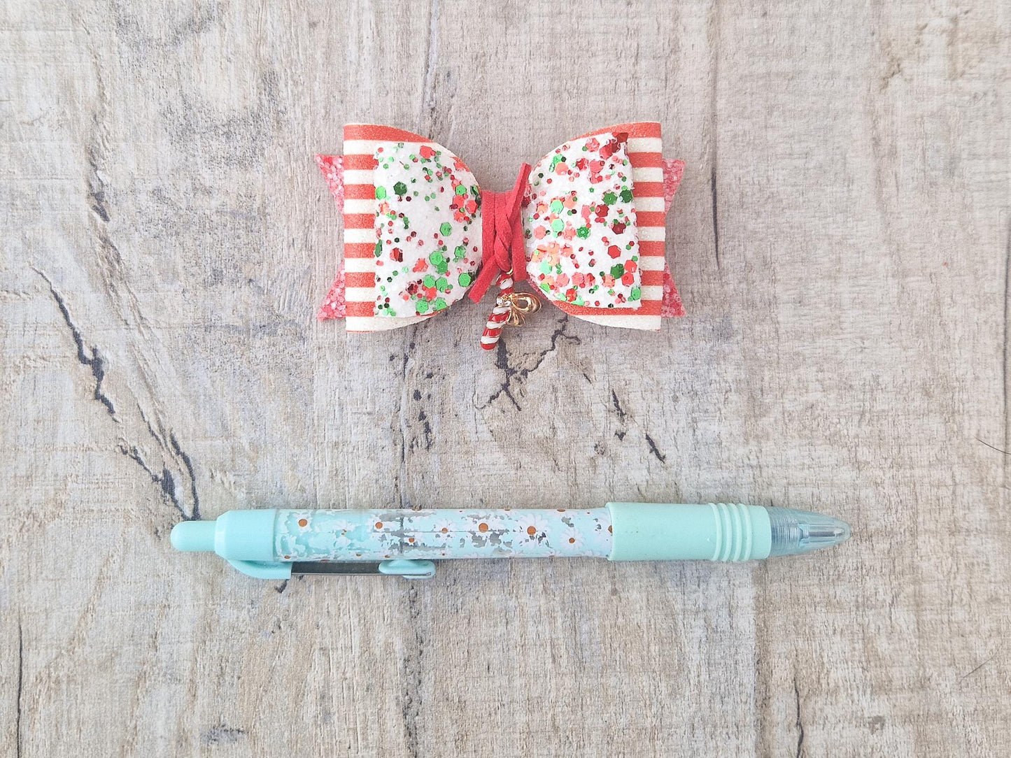 Candy Cane Christmas Hair bow