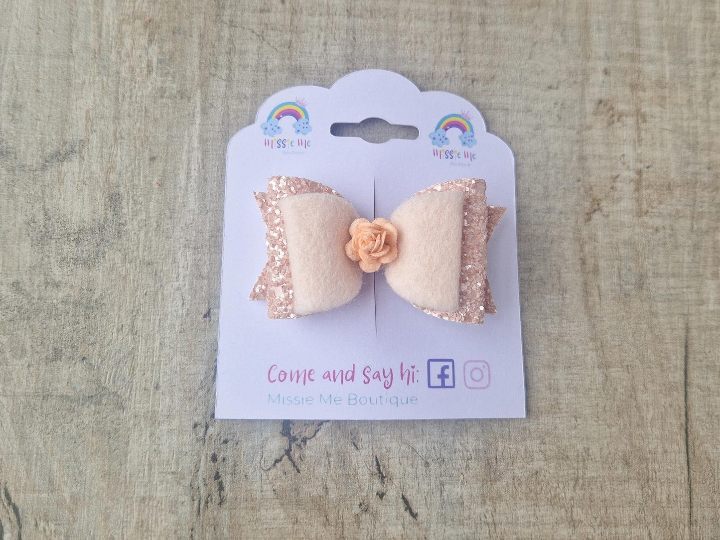 Small Pastel Hair bows with Flower Personalise choose your own colour and quantity. Perfect gift or hair accessory Flower girl or toddler.