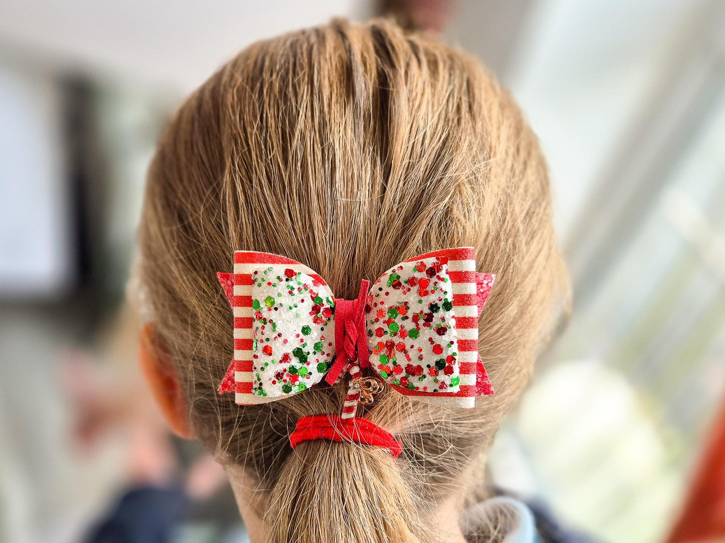Candy Cane Christmas Hair bow