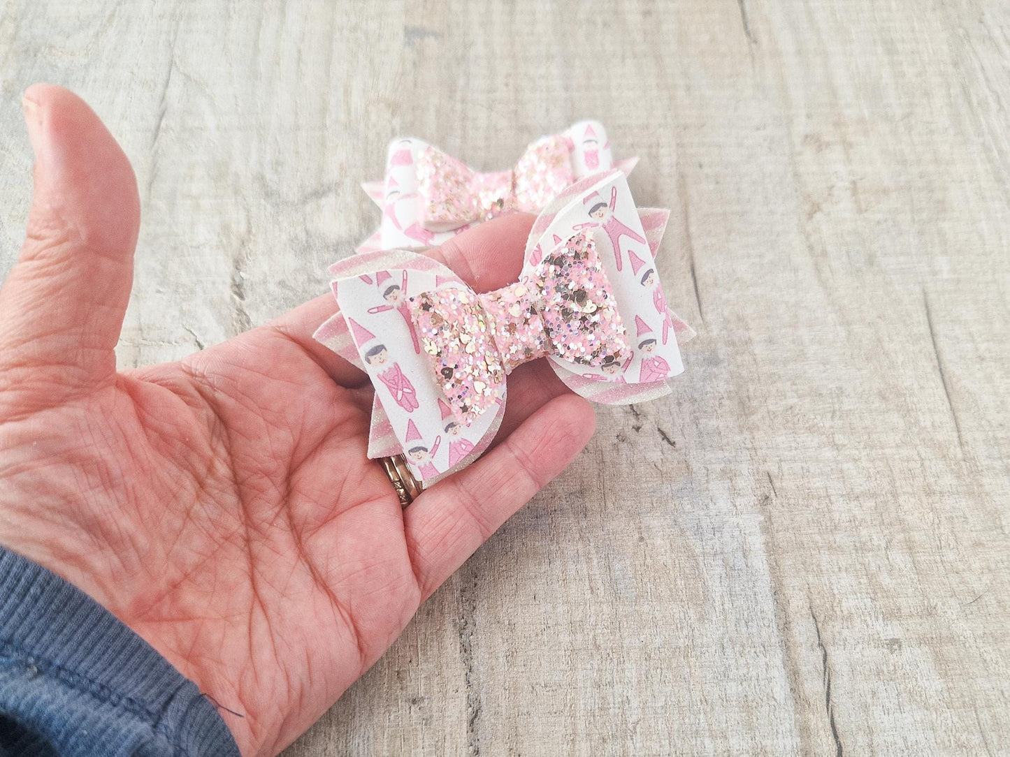 Pink Elf Hair Bows