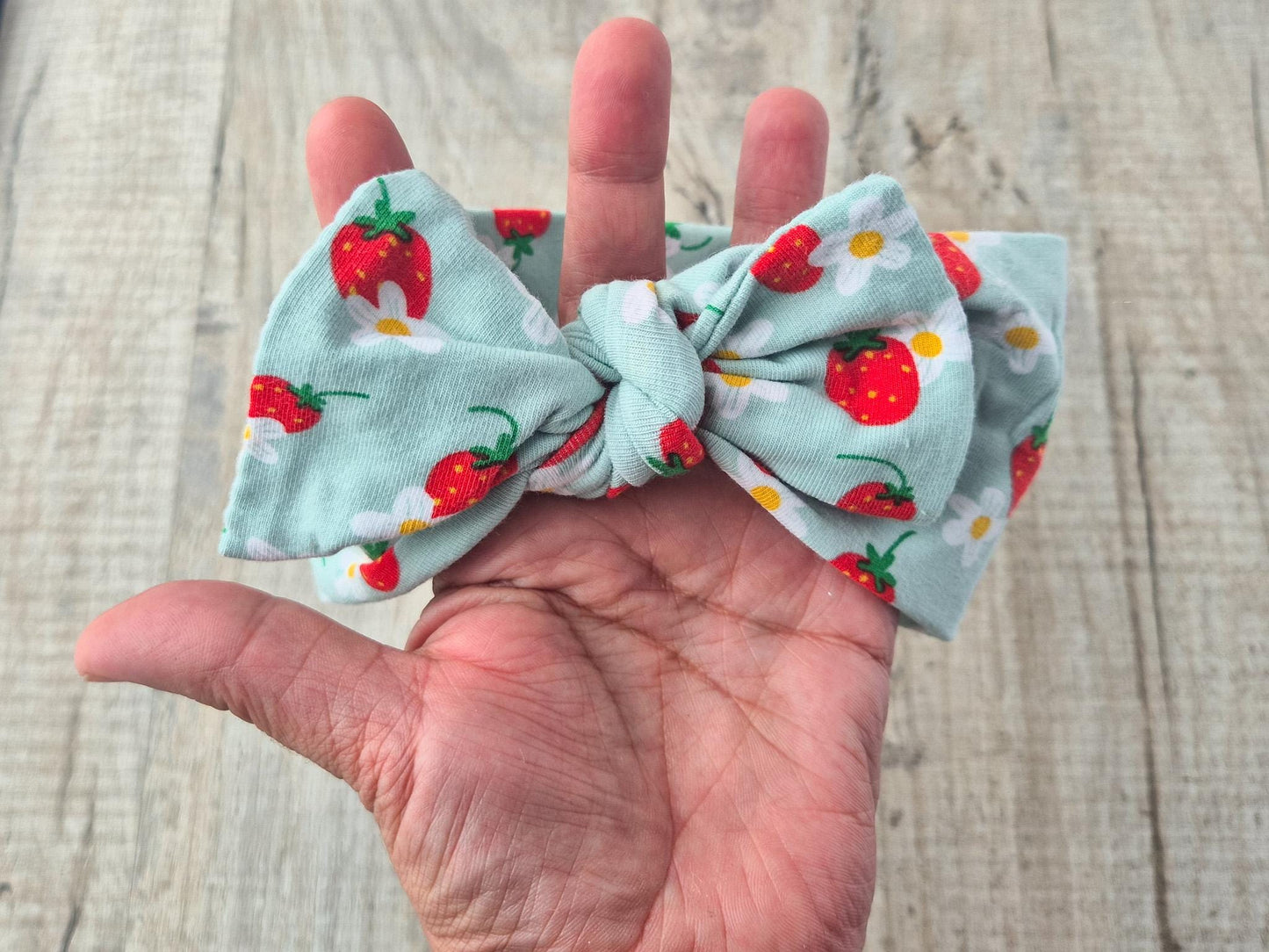 Girl Handmade Summer Shorts + Matching Hair bow, Bummies & Bow, Strawberry print baby girl-toddler size, Kid clothing, New Baby Shower gift.