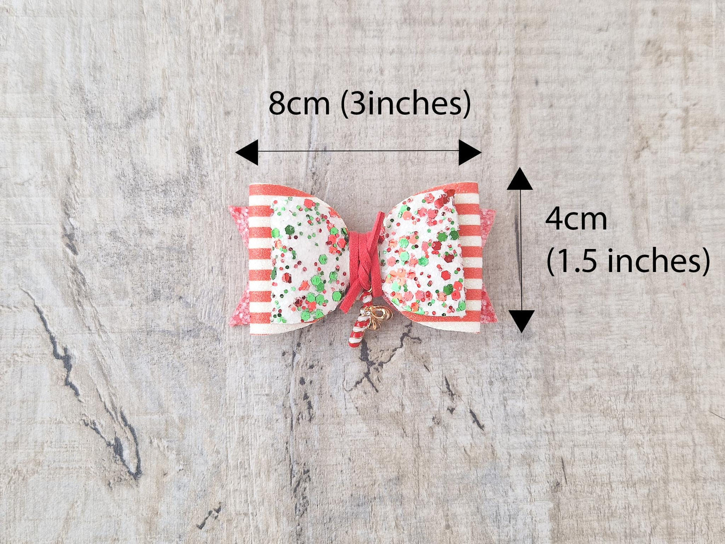 Candy Cane Christmas Hair bow