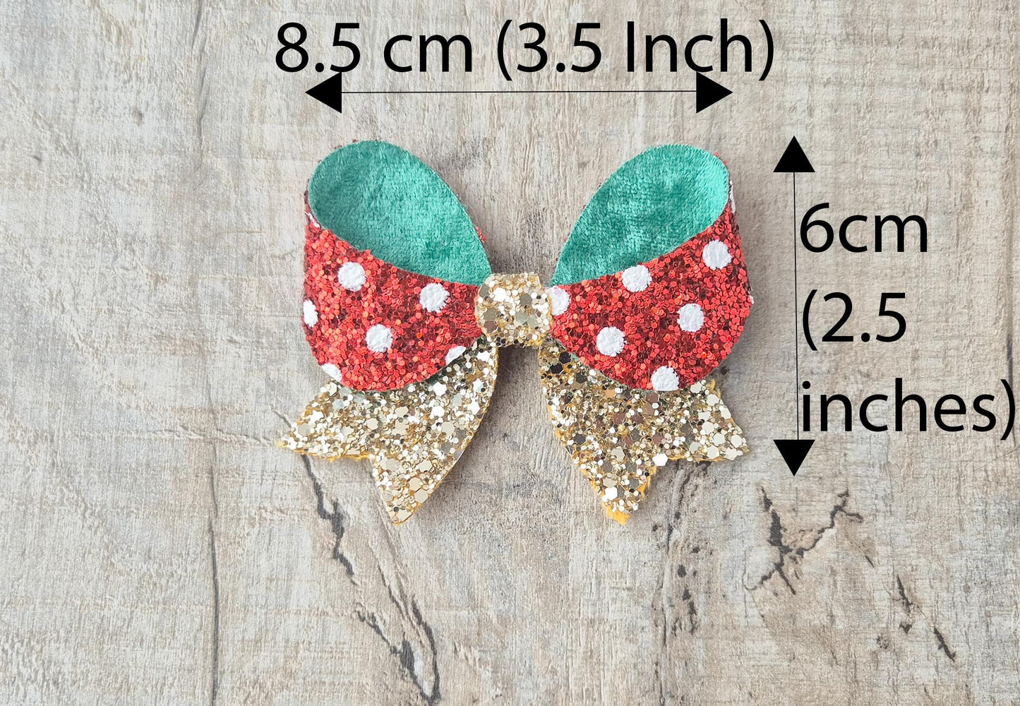 Christmas Hair bow for Girls. Naughty Elf style Hair bow, the perfect accessory for older girls upwards