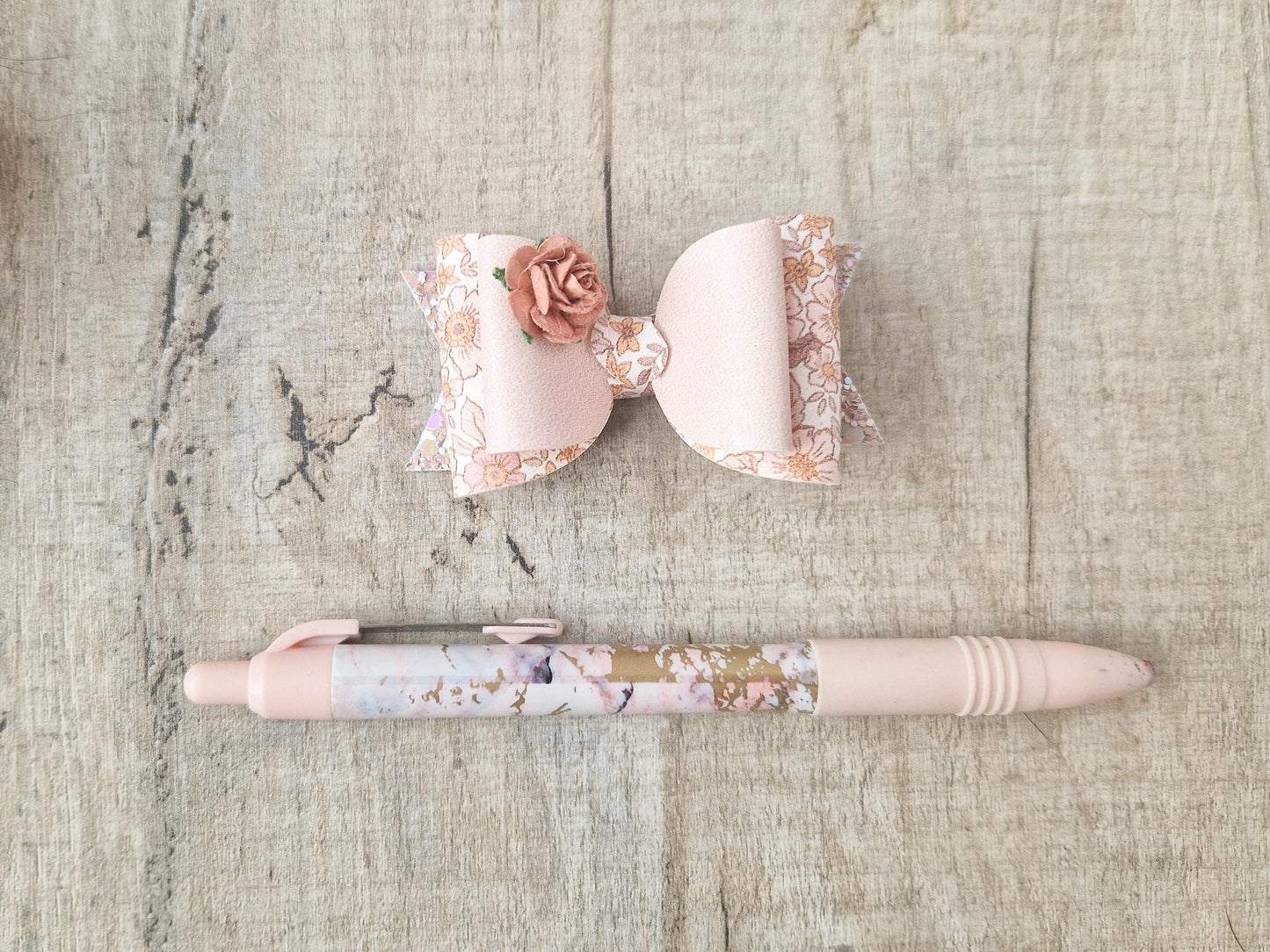 Floral Hair bow in Autumn Colours Perfect for toddlers upwards