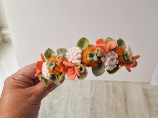 Handmade Felt Flower Headband – Autumn Bloom