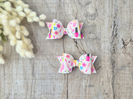 Simple Glam Pigtail Hair Bows Set, 2x small hair bows