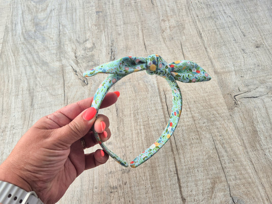 Floral Mint Knot Hair Band