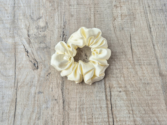 Cream Satin Scrunchie