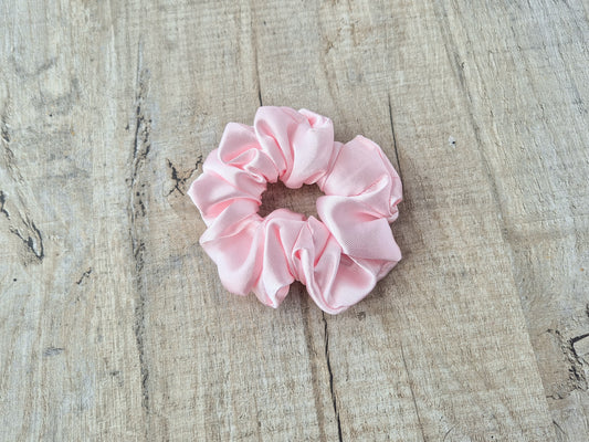 Light Pink Satin Scrunchie