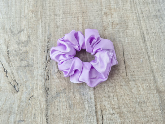 Lilac Satin Scrunchie