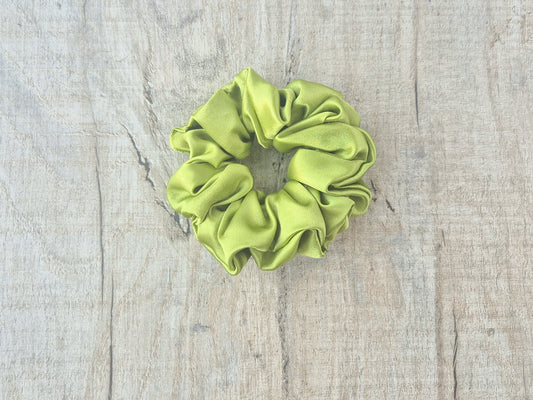 Satin Scrunchie – Bright Green (Autumn Collection)