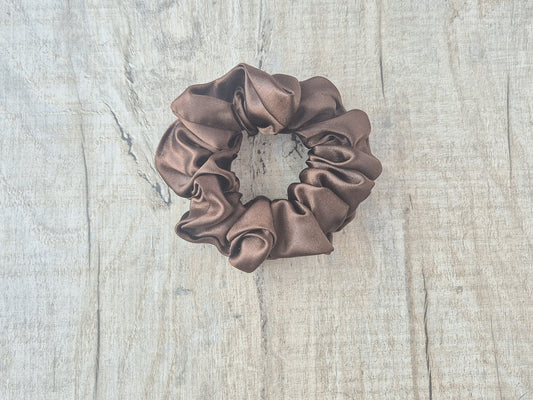 Satin Scrunchie – Chocolate (Autumn Collection)