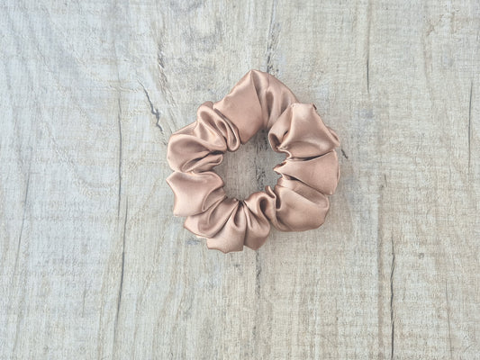Satin Scrunchie – Light Brown (Autumn Collection)