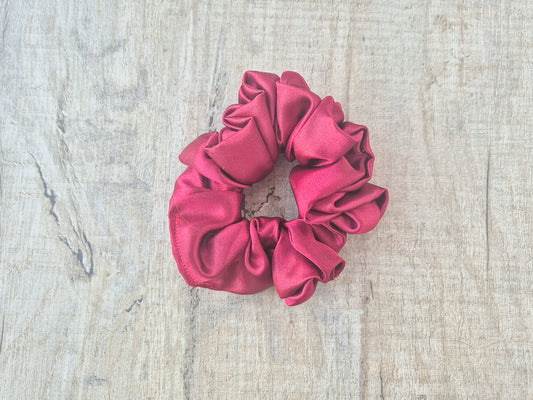 Satin Scrunchie – Deep Red (Autumn Collection)