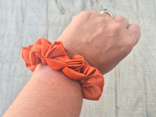 Satin Scrunchie – Orange (Autumn Collection)