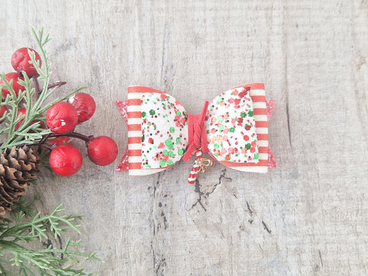 Candy Cane Christmas Hair bow
