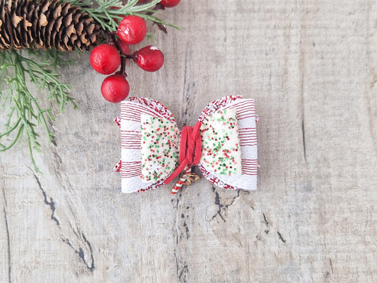 Candy Cane Christmas Hair Bow